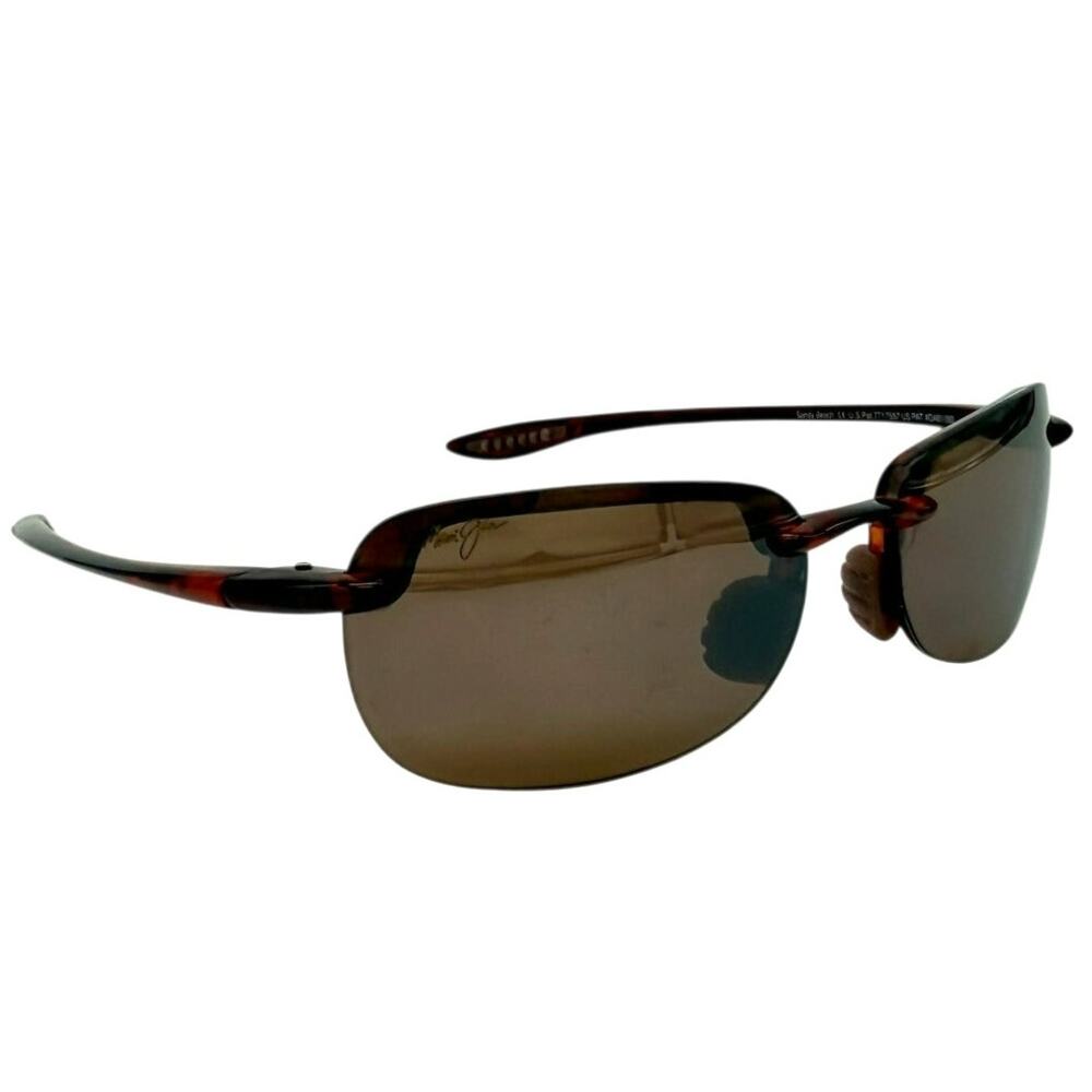 Maui Jim MJ Sport Sunglasses Tortoise Brown "Sandy Beach" Japan Made Y2K Outdoor